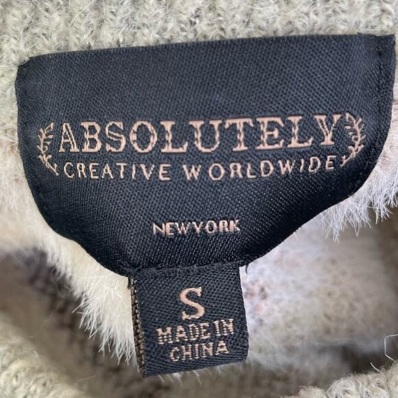 Absolutely Creative Worldwide Fair Isle Sweater Small Mohair Wool Crewneck - Picture 5 of 9